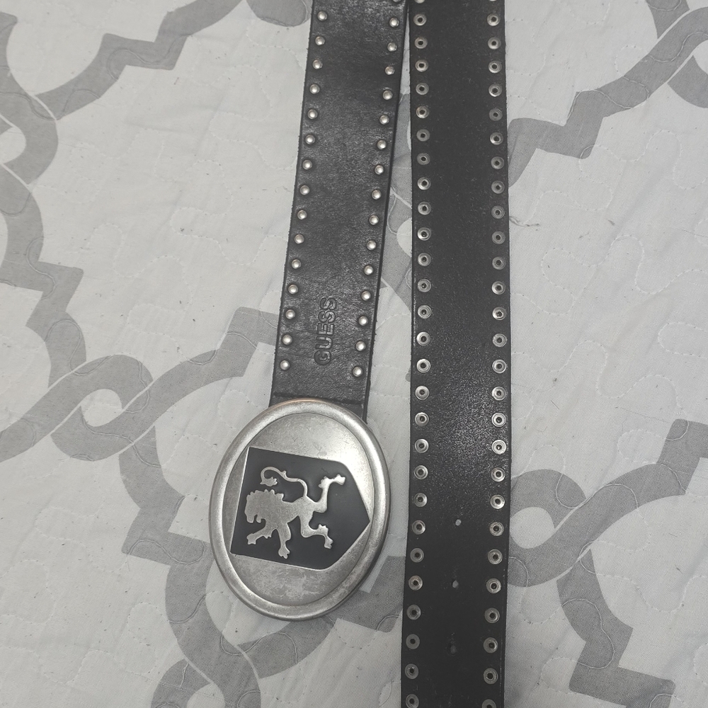 Men Guess full leather belt